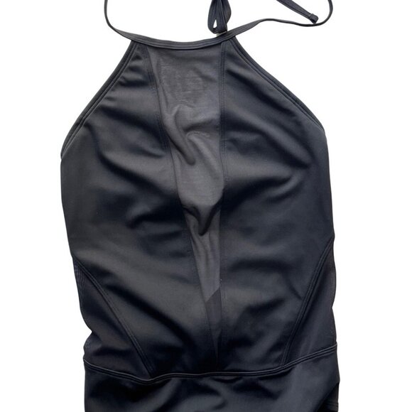 Ted Baker London Black Mesh Panel Halter one piece Swimsuit size 0 (US Size2- 4) - Picture 9 of 16